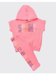 sprint set junior girl with leggings 231-4049-s818 pink