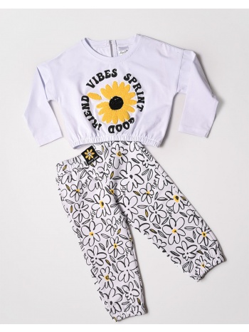 sprint set baby girl with trousers 231-2015-s100 white σε προσφορά