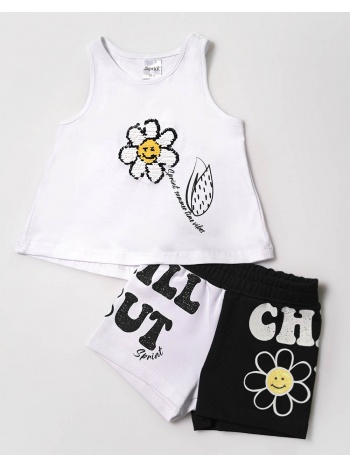 sprint set baby girl with shorts 231-2012-s100 white σε προσφορά