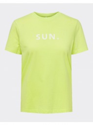 only onlweekday reg s/s o-neck top box jrs 15291484-sunny lime lime