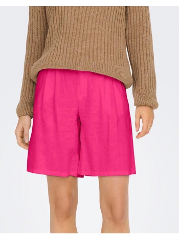 only onlcaro hw wide linen bl shorts cc tlr 15278792-pink σε προσφορά