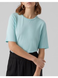 vero moda vminka bia 2/4 loose top jrs 10287892-limpet shell turquoise
