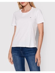 tommy jeans tjw jersey t-shirt dw0dw14616-ybr white