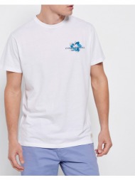 funky buddha t-shirt από οργανικό βαμβάκι με τύπωμα fbm007-030-04-white white