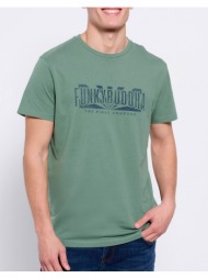 funky buddha t-shirt με funky buddha τύπωμα fbm007-037-04-dusty green