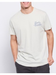 funky buddha t-shirt από οργανικό βαμβάκι με τύπωμα fbm007-027-04-silver offwhite
