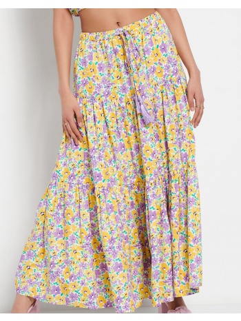 funky buddha maxi φούστα με floral print