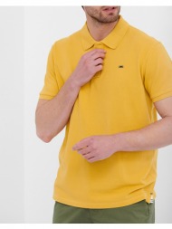 funky buddha μπλούζα πόλο από βαμβάκι πικέ fbm005-001-11-lt mustard