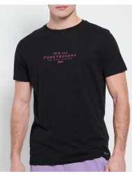 funky buddha t-shirt με funky buddha τύπωμα στο στήθος fbm007-330-04-black black