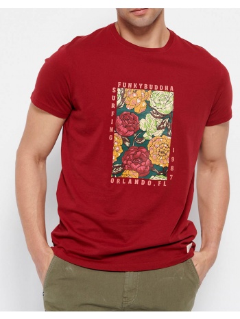 funky buddha t-shirt με φλοράλ frame τύπωμα