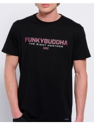 funky buddha t-shirt με funky buddha τύπωμα fbm007-324-04-black black