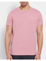 funky buddha essential t-shirt με λαιμόκοψη fbm007-001-04-vintage pink