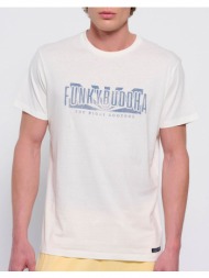 funky buddha t-shirt με funky buddha τύπωμα fbm007-037-04-off offwhite