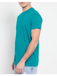 funky buddha essential t-shirt με λαιμόκοψη fbm007-001-04-emerald aqua