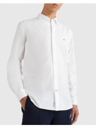 tommy hilfiger πουκαμισο core flex poplin rf shirt mw0mw25035-ybr white