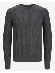 produkt pktori basic cable knit 12243198-dark grey melange darkgray