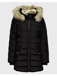 only onlnewcamilla quilt fur hood coat cc otw 15304765-black black