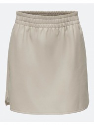 only kogblake faux lea pull-up skirt pnt 15304047-pumice stone biege