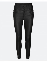 vero moda vmdonna shr skinny coated pants 10297439-black black