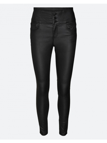 vero moda vmdonna shr skinny coated pants 10297439-black σε προσφορά