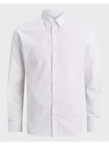 jack&jones jjjoe shirt plain noos jnr 12223343-white white σε προσφορά
