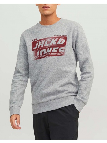 jack&jones jconight sweat crew neck fst 12243922-light grey σε προσφορά