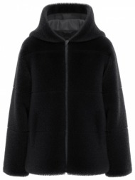 name it nkfmosa fake fur jacket w hood pb 13216501-black black