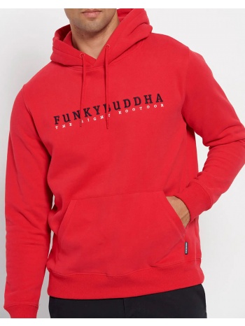funky buddha φούτερ με κουκούλα και branded τύπωμα