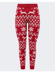 only onlxmas snowflake pant knt 15302952-chili peppercloud dancer red