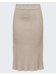only onlfia skirt knt 15306834-weathered teakmelange biege