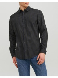 jack&jones πουκαμισο jjegingham twill shirt 12181602-forest night darkgreen