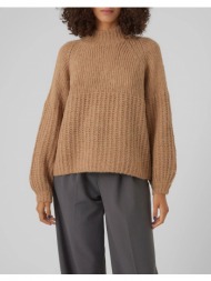 vero moda vmgeneva knit pullover vma 10295060-tigers eyemelange brown