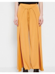 funky buddha παντελόνα με ελαστική μέση και δέσιμο με κορδόνι fbl007-123-02-sun orange