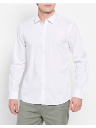 funky buddha ανδρικό βαμβακερό πουκάμισο fbm007-012-05-white white
