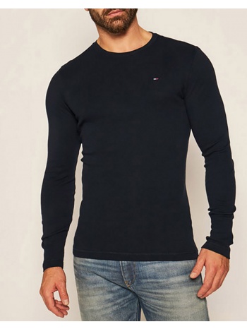 tommy jeans μπλουζα αντρικη tjm original rib longsleeve tee
