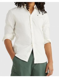 tommy jeans πουκαμισο tjm original stretch shirt dm0dm04405-100 white