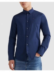 tommy jeans πουκαμισο tjm original stretch shirt dm0dm04405-002 navyblue