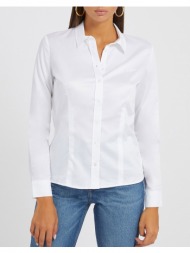 guess ls cate shirt πουκαμισο γυναικειο w2yh41waf10-g011 white
