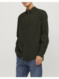 jack&jones πουκαμισο jjegingham twill shirt 12181602-rosin mediumforestgreen