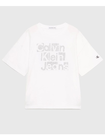 calvin klein metallic ckj boxy t-shirt ig0ig02340-8-16-yaf σε προσφορά