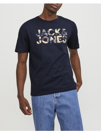 jack&jones jjejeff corp logo tee o-neck sn 12250683-navy