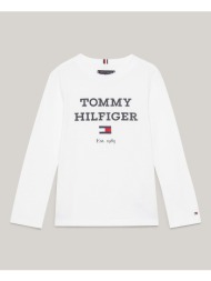 tommy hilfiger th logo tee kb0kb08672-18m-6y-ybr white