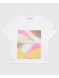calvin klein colour flow graphic t-shirt ig0ig02341-8-16-yaf white