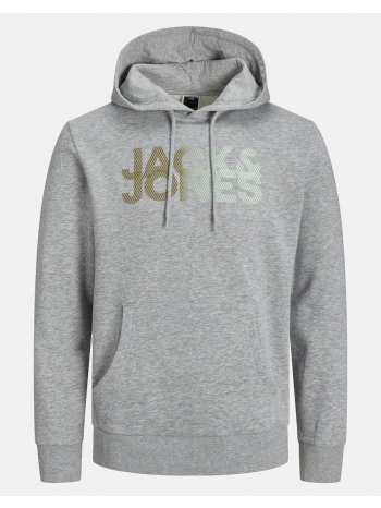 jack&jones jcoshady sweat hood fst 12243927-light grey σε προσφορά