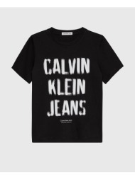calvin klein pixel logo relaxed t-shirt ib0ib01974-8-16-beh black