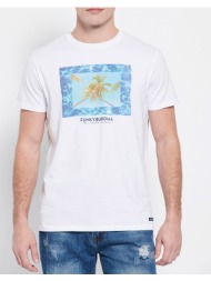 funky buddha t-shirt με photographic τύπωμα fbm007-365-04-white white