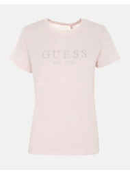 guess ss guess 1981 crystal easy tee μπλουζα γυναικειο w3gi76k8g01-a60w lightpink