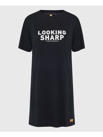 funky buddha long fit t-shirt από οργανικό βαμβάκι με