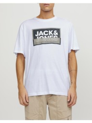 jack&jones jcologan tee ss crew neck ss24 ln 12253442-white white