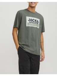 jack&jones jcologan tee ss crew neck ss24 ln 12253442-agave green olive
